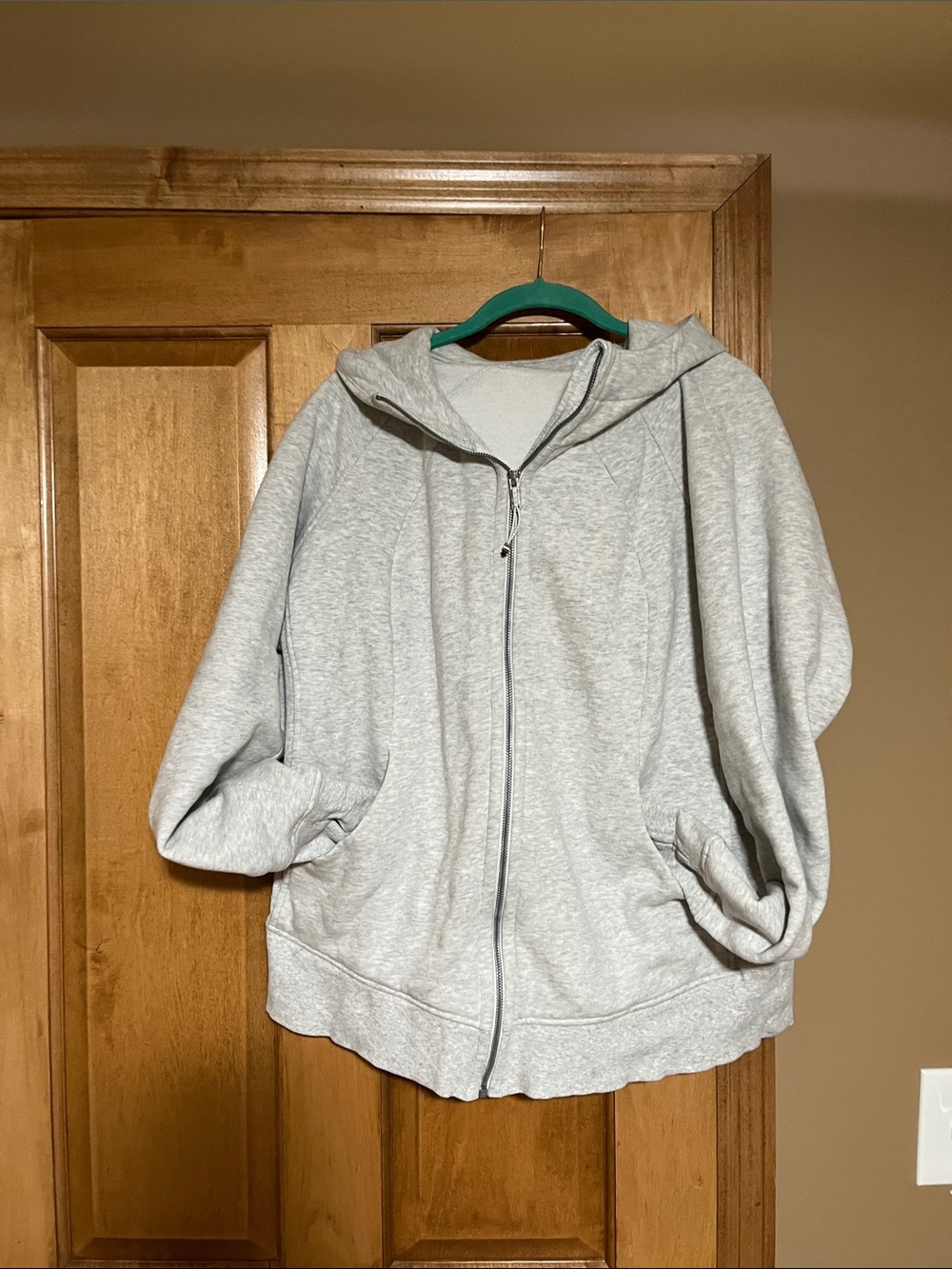 lululemon athletica Light Gray Zip-Up scuba  Hoodie